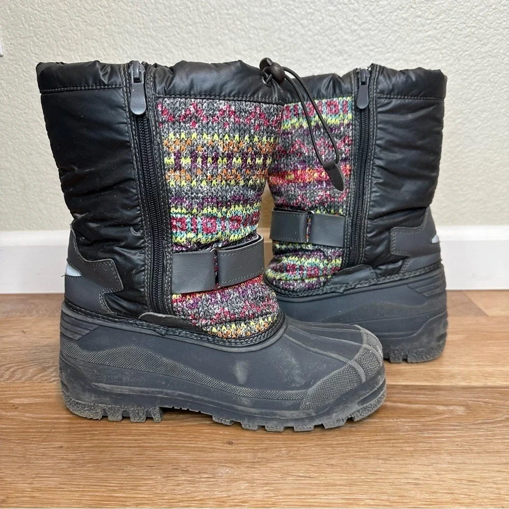 Dream Pairs Kamick Waterproof Mid Calf Girls Snow Boots, Size 4